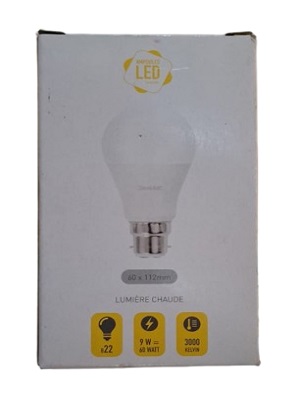Ampoule LED B22 9W jaune