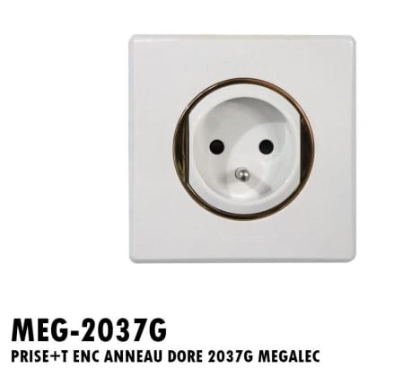Prise encastrée avec terre MEGALEC