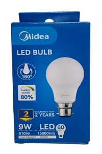 Ampoule LED B22 9W Midea