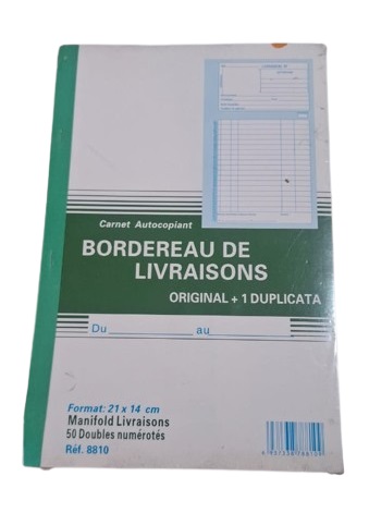 Carnets "Bordereau de Livraison"