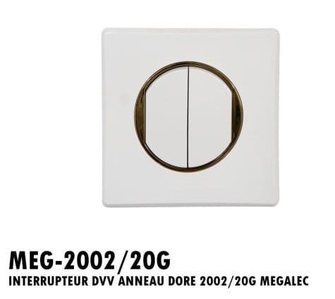 Interrupteur double va-et-vient encastré
