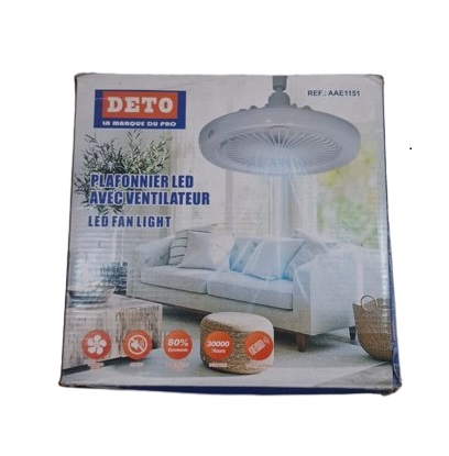 Plafonnier LED avec Ventilateur Intégré - DETO