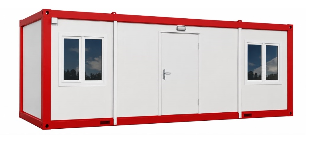 Container modulaire préfabriqué avec split et système d'éclairage